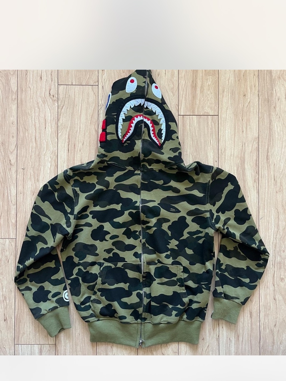 bathing Ape 1st Camo Shark & Tiger Full Zip Up Hoodie